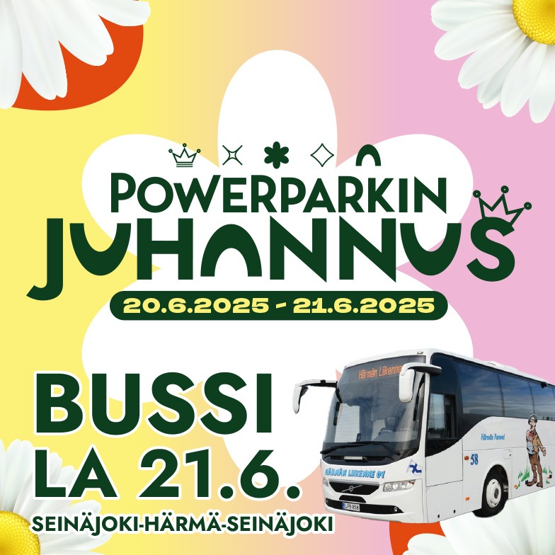 PowerParkin juhannus bussikyyti lauantai